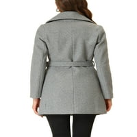 Jedinstveni prijedlozi Ženski ugrađeni jednoredni kaput s okruglim ovratnikom i remenom