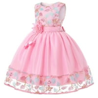 > cvjetna večernja haljina za djevojčice, vjenčanica djeveruše, večernja haljina princeze, 140, ružičasta