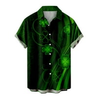 Muška ležerna košulja s gumbom na kopčanje, bluza s džepom s kratkim rukavima, zelena majica s kratkim rukavima