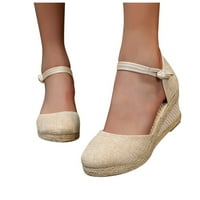 Sandale za žene; ženske casual cipele; prozračne sandale na klin bez zatvarača za slobodno vrijeme na otvorenom;
