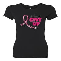 Divlji Bobbi, nikad ne odustaj, bori se protiv raka, svijest o raku dojke, Ženska majica U donjem dijelu leđa,