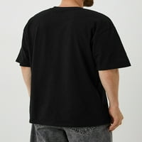 Ležerna labava majica s printom lika iz crtića u boji, Majica s okruglim vratom i kratkim rukavima