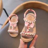 Ljetne sandale za djevojčice, haljina princeze s otvorenim prstima, ravne sandale od umjetne kože, sandale princeze