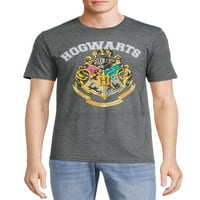 Grafička majica Harry Potter muške i velike muškarce Hogwarts, 2-pack