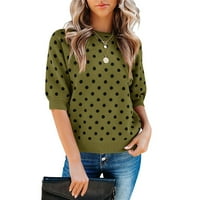 Ženski puloveri s kratkim rukavima s kratkim rukavima s okruglim vratom od about-a, jesenski pleteni vrhovi