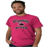 Wyoming rodeo slatka kurzivna suvenir muške grafičke majice majice Brisco Brands 4x