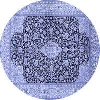 Ahgly Company zatvoreni okrugli medaljon plavi tradicionalni prostirke, 5 'krug