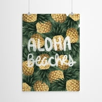 Americanflat Aloha plaže ananas od Jetty Printivers Poster Art Print