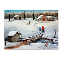 Zaštitni znak likovna umjetnost 'Old Springhouse na zimi' platno umjetnost Arie Reinhardt Taylor