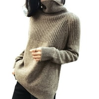 Ženski pulover od kašmira od džempera od dolčevite pleteni puloveri u punoj boji topli casual Ženski džemper nova