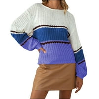Rasprodaja džempera za žene, ženske Ležerne jednobojne džempere s okruglim vratom s dugim rukavima, bluze bluze