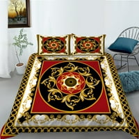 Wenjialing 3d luksuzni tiskarski pokrivač set set mekanog posteljine set pokrivača luksuznih pokrivača, kralj