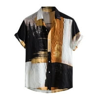 Polo majice za muškarce modna ležerna majica kratkih rukava s printom na kopčanje bluza s ovratnikom