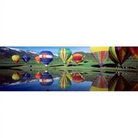 Razmišljanje balona s vrućim zrakom na vodi Colorado USA PRINT PRINT BY - 12
