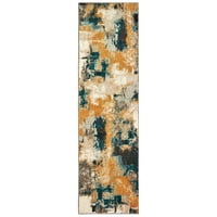 Eloisa suvremena apstraktna tepiha za trkače, plavo zlato 5, 2 '8'