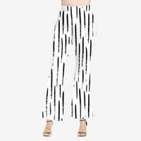 2 / ženske modne široke Ležerne hlače s rastezljivim printom visokog struka široke Ležerne hlače za žene