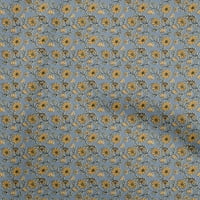 Jednobojna svilena prugasta plava Tkanina u azijskom stilu s cvjetnim dizajnom, Ukrasna tkanina širine dvorišta