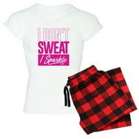 Cafepress - Ne znojem se ružičasto - ženska lagana pidžama