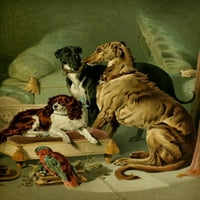 Ispis plakata pastirskog psa Dash, Hector, Nero, Laurie od Edvina Landseera