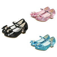 Ravne cipele za djevojčice s kristalnim ukrasom u stilu princeze s potpeticama za mladenku