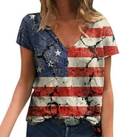 -8jcud tshirts ljetni dan neovisnosti za žene tiskaju dnevne ljetne košulje za ženske v vratne tenk vrhove američke