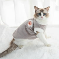 Cuiyou zimska mačja odjeća održava toplo pranje atraktivne ljubimce mačke zima topla dukvica za spavanje odjeće