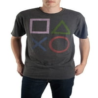 Sony PlayStation gumbi za kontroleru igara muške grafičke majice