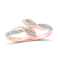 Dijamantni ugovor ženski prsten od ružičastog zlata od 10 karata