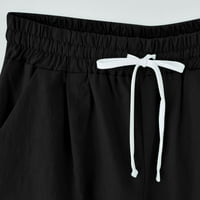 Lagane pamučne platnene hlače duge hlače za žene vežu čvor duge široke hlače za noge duge široke hlače za noge