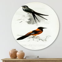 Dizajnerska Umjetnost Drevna ptica Tradicionalni kružni metalni zidni umjetnički disk od 11