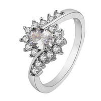 Pribor prstenasti prstenovi i muški srebrni prstenovi od rhinestona ženski prstenovi za žene sjajni prstenovi