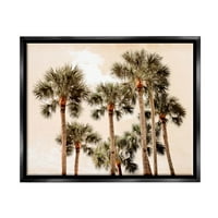 Ljetne palme nebeski krajolik fotografija u crnom okviru umjetnički tisak zidna umjetnost