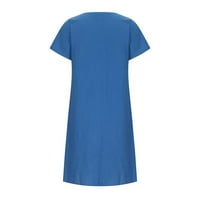 Ljetna štedna zazor Akklian Women's Ljetna haljina s V-izrezom labava kratka rukava.