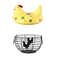 Košara za skladištenje piletine Željezna košara košara za jaja ukras kontejnera za krumpir i češnjak hotelski