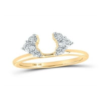 14KT žuto zlato žensko okrugli dijamantski omot za pojačivač vjenčanja CTTW