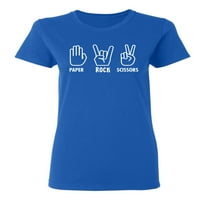 Paper Rock Scissors znakovni jezik sarkastična novonastna ideja za odrasle humor smiješne ženske povremene majice