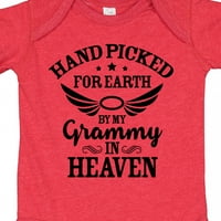 Inktastična ručka za zemlju po mom Grammyju na nebu s anđeoskim krilima poklon dječaka ili djevojčice za bodysuit