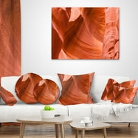 DesignArt Antelope Canyon Detalji - Pejzažni jastuk za bacanje fotografija - 16x16