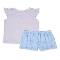 Gornji dio i kratke hlače s kratkim rukavima, 2 komada klasični pidžama Set, veličine 4-10
