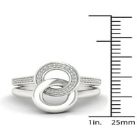 Prsten obećanja od srebra s dijamantom od 1 karata od 10 karata