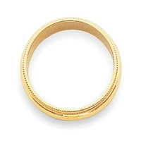 Polukružni prsten od najfinijeg žutog zlata od 14 karata s finozrnatim premazom, veličine 13