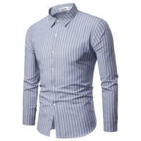 Muška moda za Dan očeva, poslovno slobodno vrijeme, majica s prugastim printom s dugim rukavima, majice, bluza