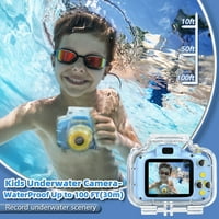 Miiulodi Kids Vodootporna kamera za djecu Poklon rođendana za djevojčice 1080p Djeca Digitalna kamera pod vodom