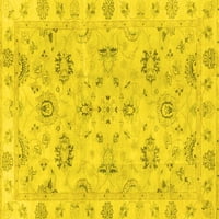 Tradicionalni unutarnji tepisi pravokutnog oblika u orijentalnom stilu u žutoj boji, 8' 10'