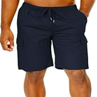 Bomotoo muškarci dno srednjeg struka kratke hlače elastične ljetne hlače teretni odjeljak za odmor mini hlače