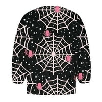 Plus veličine ljetni vrhovi modna zimska zimska ležerna seksi modna košulja Halloween Tiskana dugačka puff rukava