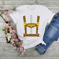 Majice za žene trendovske ležerne modne ljetne okrugle vrat leisure kratki rukavi tiskarski vrhovi vino xl