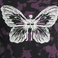 Grafička majica kratkih rukava s leptirima i velikim muškim kravatama