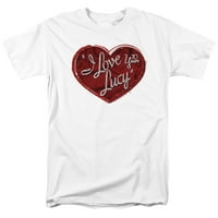 Ljubav Lucy Red Glitter Unise majica za odrasle