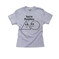 Vaša besmislena geometrija trokuta i kruga, Humor, pamučna Omladinska siva majica za dječake